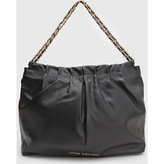 Bolsa Feminina Jorge Bischoff Grande Alça Corrente Preta
