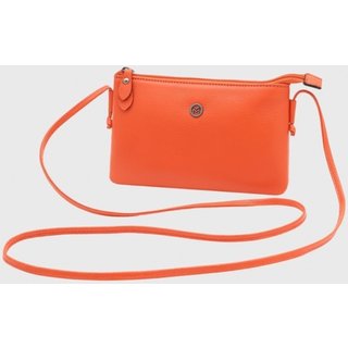 Bolsa Transversal de Couro Mariart Onix Orange