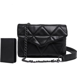 Bolsa Preta Clutch Elegante Bordado Triangulo Alça Tiracolo Ombro Moda Feminina Festa Noite E Carteira