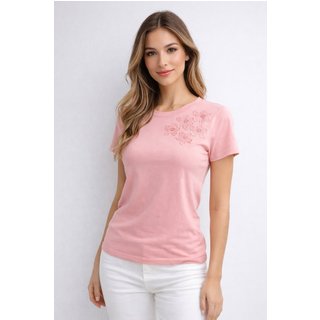 T-shirt D Bell Outlet Fashion Floral Rosa