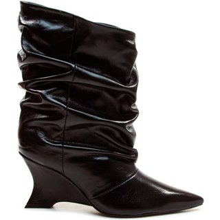 Bota Couro Preto Cano Curto Cecconello 2880002-2
