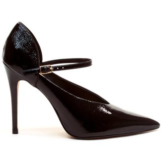 Scarpin Couro Preto Salto Alto Cecconello 2624013-2