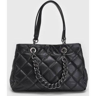 Bolsa Tiracolo Feminina Capodarte Tote Matelassê Preta