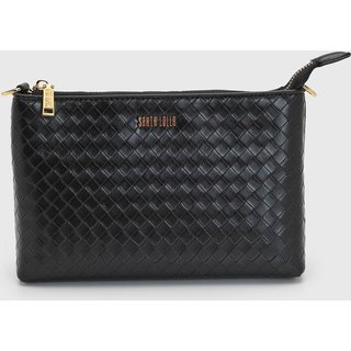 Bolsa Feminina Santa Lolla Texturizada Preta