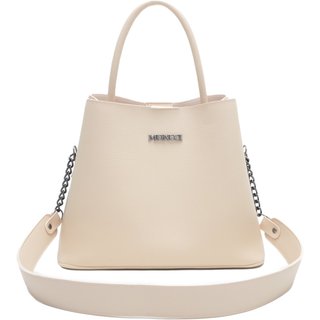 Bolsa Feminina Moncci Saco Tiracolo Madri Marfim