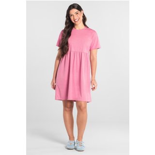 Vestido de Manga Curta em Algodão Just Basic Rosa