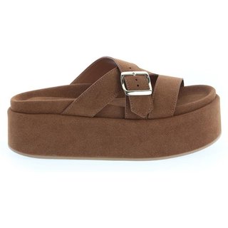 Anita - Flat Plataforma Caramelo com Fivela Ajustável Caramelo