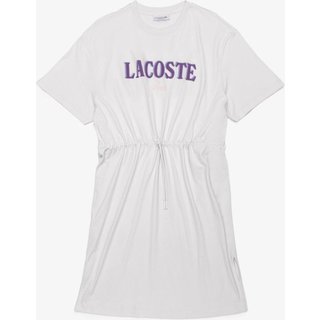 Vestido Camiseta de Malha de Algodão Oversized Branco