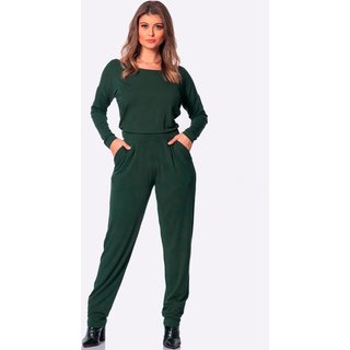 Macacão M/L Decote Canoa B'Bonnie Maitê Verde Musgo