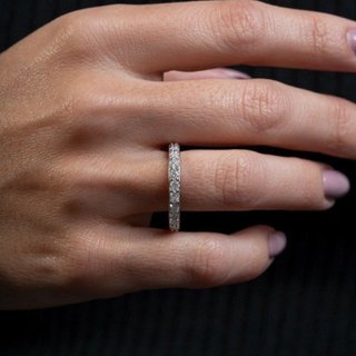 Infantil - Anel Aparador em Prata com Pedra Moissanite 2.5mm Semijoia Ania Store