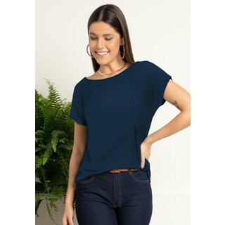 Blusa Com Mangas Curtas Azul Quintess