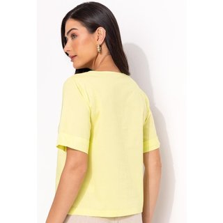 Blusa Em Tricoline Quintess Verde Lima