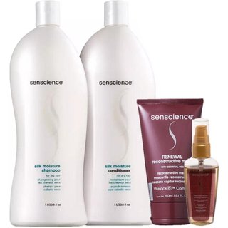 Senscience Silk Moisture Duo 1L True Hue Color Oleo 55ml e Renewal Mask 150ml