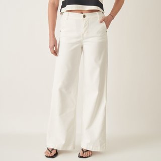 Calça Pantalona Color Cintura Alta