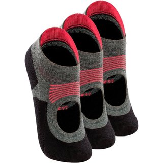 Kit 3 Pares de Sapatilhas Antiderrapante Pilates Lupo 3286-002 Preto