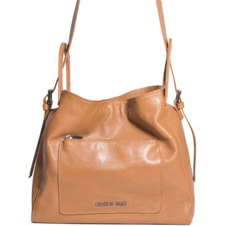 Bolsa Feminina Em Couro Transversal Caramelo "Angelica Bernardete"""