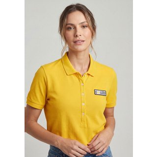 Polo Feminina Colcci Logo Bordado Amarela