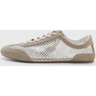 Tênis Feminino Santa Lolla Mesh Camurça Bege/Branco