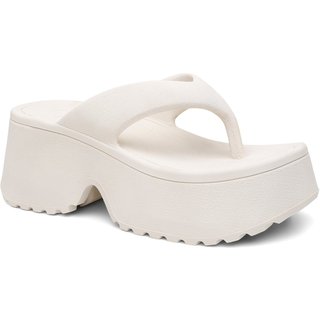 Sandália Plataforma Feminina Estilo Chunky Salto Alto Confortável Solado Tratorado Tendência Fashion