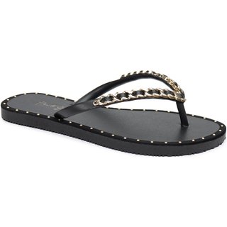 Chinelo Casual Flor de Griffe Dia a Dia Luxo Preto