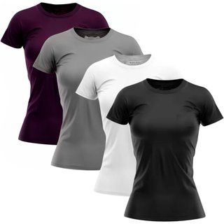 Kit 4 Camisetas Femininas Esportivas Th6 Dry Fit Corrida Treino