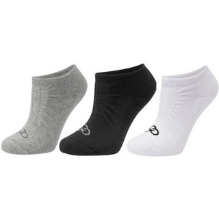 Kit 3 Pares de Meias Feminina Olympikus Cano Curto Branco/Preto/Cinza - Tam 33/38