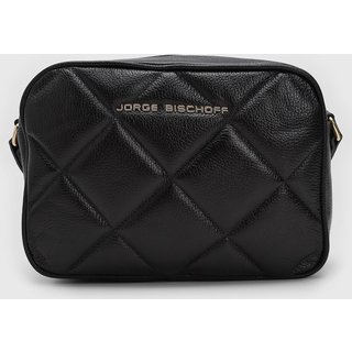 Bolsa Tiracolo Feminina Jorge Bischoff Matelassê Preta