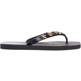 Chinelo Feminino Giulia Domna Biico Quadrado Preto Incolor