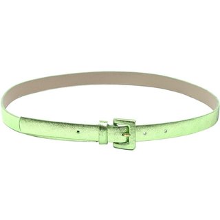 Cinto Crisfael Feminino Couro Metalizado Verde Claro - Luna