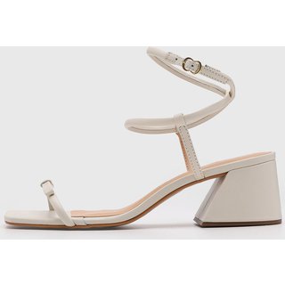 Sandália Feminina Luiza Barcelos Salto Bloco Off-White
