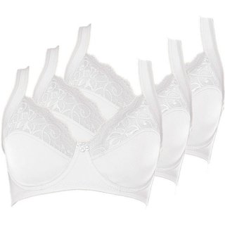 Kit com 3 Sutiãs com Aro e sem Bojo Dilady 123410 Branco