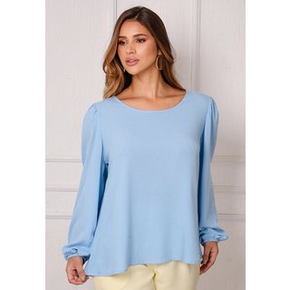 Blusa Bata Decote Redondo BBonnie Vânia Azul