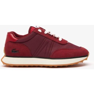Tênis Lacoste Lacoste femininas de couro e tecido L-Spin Vinho
