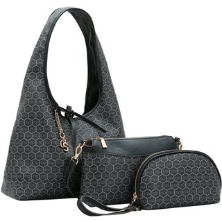 Bolsa Feminina Chenson New Monograma Dupla Face Kit 3 Peças 3485429 Preto