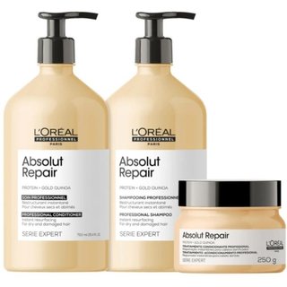 Kit L'Oréal Absolut Repair Gold Quinoa + Protein Golden Trio