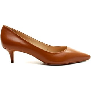 Scarpin Couro Marrom Salto Baixo Cecconello 2629001-13