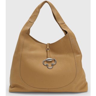 Bolsa Feminina Capodarte Grande Detalhe Metálico Caramelo