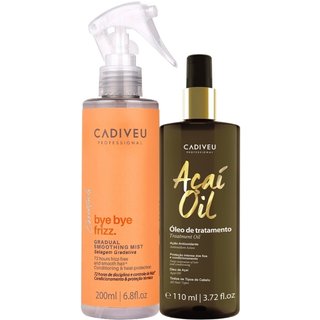 Kit Cadiveu Professional Açaí Oil 110 e Bye Bye Frizz Selagem Gradativa Leave-in (2 produtos)