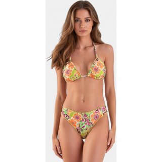 Biquíni Areia Branca Baly Cortininha Ripple Floral Verde