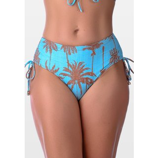 Calcinha Summer Soul Cintura Baixa Com Amarração Coqueiro Marrom