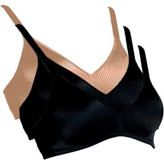 Kit com 3 Sutiãs sem Aro e sem Bojo Moderato Demillus 61100 Preto