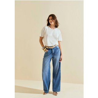 Calça Morena Rosa Wide Alta Azul