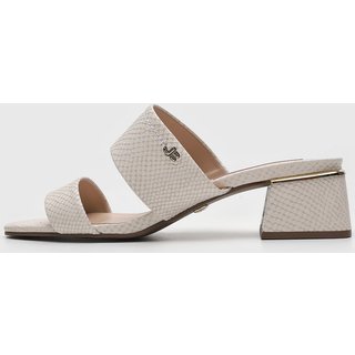 Tamanco Jorge Bischoff de Couro Snake Off-White