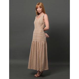 Vestido Feminino Longo de Laise Calvin Klein - Caqui Medio Calvin Klein Jeans