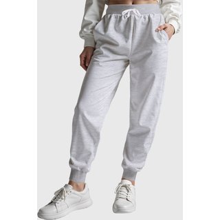 Calça Moletom Feminina Lisa Básica Benellys Cinza Claro