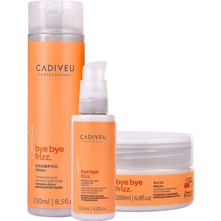 Kit Cadiveu Professional Bye Bye Frizz Shampoo Leave-in e Máscara (3 produtos)
