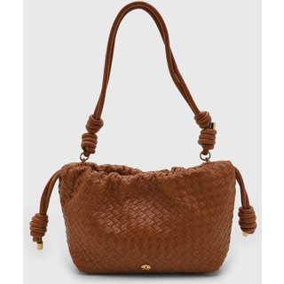 Bolsa Feminina Luiza Barcelos Trançada Caramelo