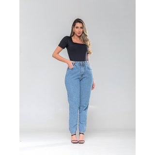 Calça Jeans Feminina Mom Kovali - Estilosa Casual e Confortavel