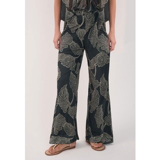 Calça Dress To Pantalona Folhagem Verde