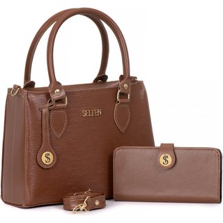 Bolsa Feminina Tiracolo Com Alça Transversal E Carteira Marrom Selten